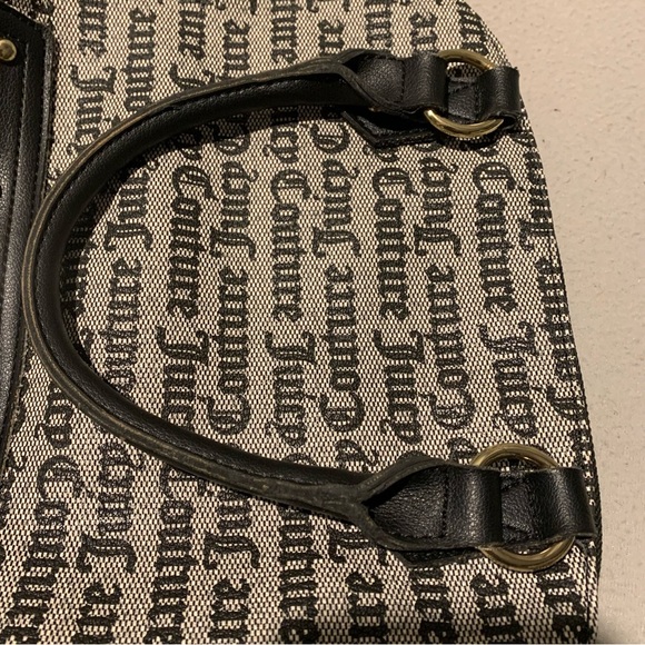 Juicy Couture Gray Black Printed Coated Canvas shoulder purse - Picture 12 of 12
